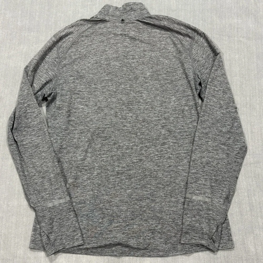 Nike Element Running Pullover Mens Large Gray Dri-Fit 1/4 Zip Gym Training Read